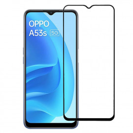 Screen Protector - Tempered Glass - Oppo A53s - Zwart