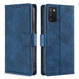 Croc Book Case - Samsung Galaxy A03s Hoesje - Blauw