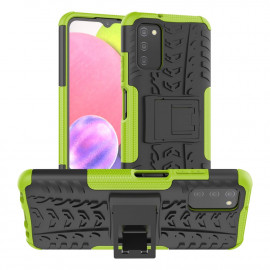 Rugged Kickstand Back Cover - Samsung Galaxy A03s Hoesje - Groen