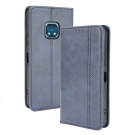 Vintage Book Case - Nokia XR20 Hoesje - Blauw