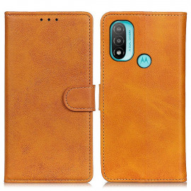 Luxe Book Case - Motorola Moto E20 / E40 Hoesje - Bruin