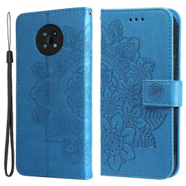 Bloemen Book Case - Nokia G50 Hoesje - Blauw