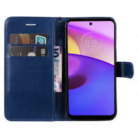 Book Case - Motorola Moto E20 / E30 / E40 Hoesje - Blauw