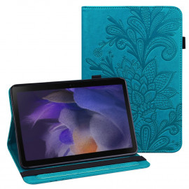 Bloemen & Vlinders Book Case - Samsung Galaxy Tab A8 10.5 (2021) Hoesje - Blauw