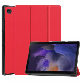 Tri-Fold Book Case met Wake/Sleep - Samsung Galaxy Tab A8 10.5 (2021) Hoesje - Rood