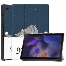 Tri-Fold Book Case met Wake/Sleep - Samsung Galaxy Tab A8 10.5 (2021) Hoesje - Kat