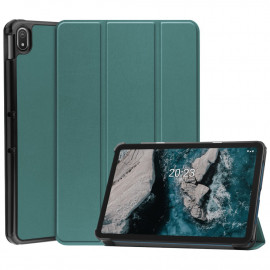 Tri-Fold Book Case met Wake/Sleep - Nokia T20 Hoesje - Groen