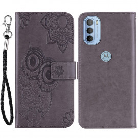 Coverup Uilen Book Case - Motorola Moto G31 / G41 Hoesje - Taupe Grijs