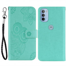 Uilen Book Case - Motorola Moto G31 / G41 Hoesje - Groen