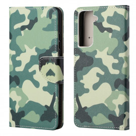 Book Case - Samsung Galaxy S21 FE Hoesje - Camouflage