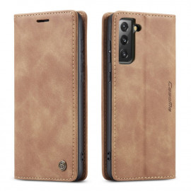 CaseMe Book Case Samsung Galaxy S21 FE Hoesje - Bruin