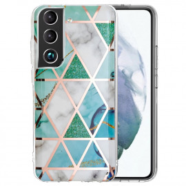 Marble Design Back Cover - Samsung Galaxy S22 Hoesje - Cyan