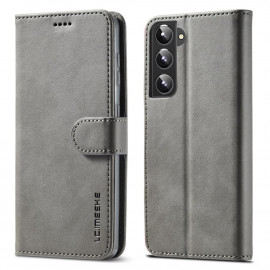 Luxe Book Case - Samsung Galaxy S22 Plus Hoesje - Grijs
