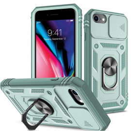 Coverup Ring Kickstand met Camera Shield - iPhone SE (2022/2020), iPhone 8 / 7 Hoesje - Groen