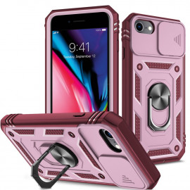 Coverup Ring Kickstand met Camera Shield - iPhone SE (2022/2020), iPhone 8 / 7 Hoesje - Roze