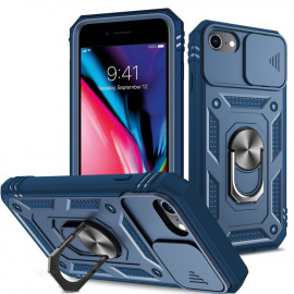 Coverup Ring Kickstand met Camera Shield - iPhone SE (2022/2020), iPhone 8 / 7 Hoesje - Blauw