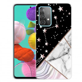 Coverup Marmer TPU Back Cover - Samsung Galaxy A53 Hoesje - Zwart / Wit