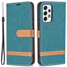 Coverup Denim Book Case - Samsung Galaxy A53 Hoesje - Groen