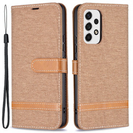Coverup Denim Book Case - Samsung Galaxy A53 Hoesje - Bruin