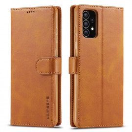 LC.IMEEKE Luxe Book Case - Samsung Galaxy A53 Hoesje - Bruin