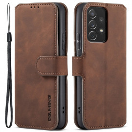 DG.MING Luxe Book Case - Samsung Galaxy A53 Hoesje - Donkerbruin