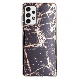 Coverup Marble Design TPU Back Cover - Samsung Galaxy A53 Hoesje - Black Gold
