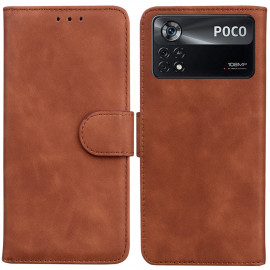 Book Case - Xiaomi Poco X4 Pro Hoesje - Bruin