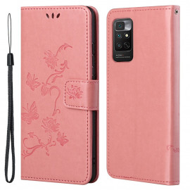 Coverup Bloemen & Vlinders Book Case - Xiaomi Redmi Note 11 / 11S 4G Hoesje - Pink