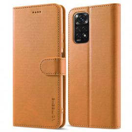 LC.IMEEKE Luxe Book Case - Xiaomi Redmi Note 11 / 11S 4G Hoesje - Bruin
