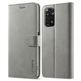 LC.IMEEKE Luxe Book Case - Xiaomi Redmi Note 11 / 11S 4G Hoesje - Grijs