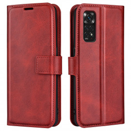 Deluxe Book Case - Xiaomi Redmi Note 11 4G Hoesje - Rood