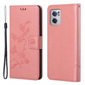 Bloemen Book Case - OnePlus Nord CE 2 5G Hoesje - Pink