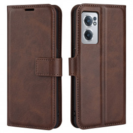 Deluxe Book Case - OnePlus Nord CE 2 5G Hoesje - Donkerbruin
