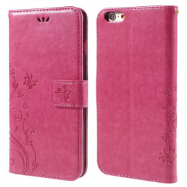 Bloemen & Vlinders Book Case - iPhone 6 / iPhone 6s Hoesje - Roze