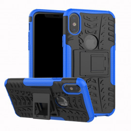Rugged Kickstand Back Cover - iPhone X / Xs Hoesje - Blauw