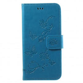 Bloemen Book Case - Samsung Galaxy J3 (2017) Hoesje - Blauw
