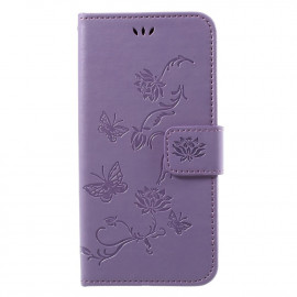 Coverup Bloemen & Vlinders Book Case - Samsung Galaxy J3 (2017) Hoesje - Lila