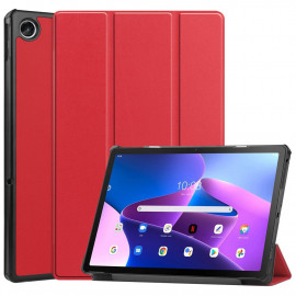 Tri-Fold Book Case met Wake/Sleep - Lenovo Tab M10 Plus Gen 3 Hoesje - Rood
