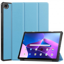 Tri-Fold Book Case met Wake/Sleep - Lenovo Tab M10 Plus Gen 3 Hoesje - Lichtblauw
