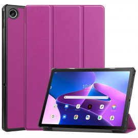 Tri-Fold Book Case met Wake/Sleep - Lenovo Tab M10 Plus Gen 3 Hoesje - Paars