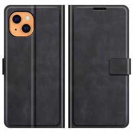 Deluxe Book Case - iPhone 13 Hoesje - Zwart