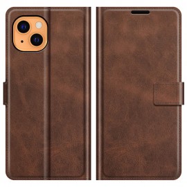 Deluxe Book Case - iPhone 13 Hoesje - Donkerbruin