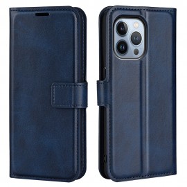 Deluxe Book Case - iPhone 14 Pro Max Hoesje - Blauw