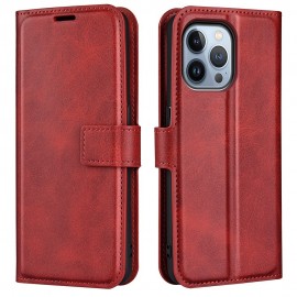 Deluxe Book Case - iPhone 14 Pro Hoesje - Rood