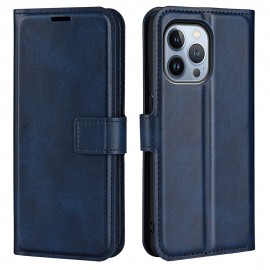 Deluxe Book Case - iPhone 14 Pro Hoesje - Blauw