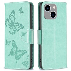Vlinder Book Case - iPhone 14 Plus Hoesje - Groen