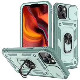 Ring Kickstand met Camera Shield - iPhone 13 Hoesje - Groen