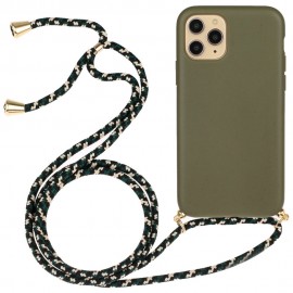TPU Back Cover met Koord - iPhone 14 Pro Max Hoesje - Groen