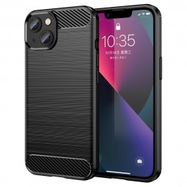 Armor Brushed TPU Back Cover - iPhone 14 Plus Hoesje - Zwart