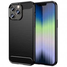 Armor Brushed TPU Back Cover - iPhone 14 Pro Hoesje - Zwart